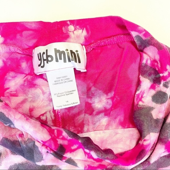 YFB MINI PINK LEOPARD TIE DYE LEGGINGS - Picture 2 of 4